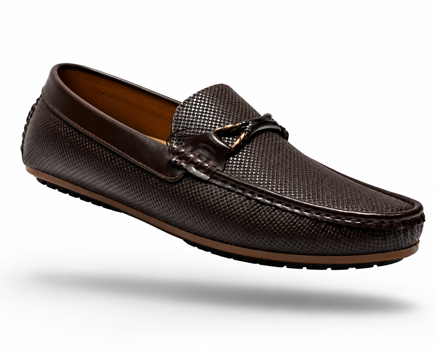 Premium Brown Textured Loafers