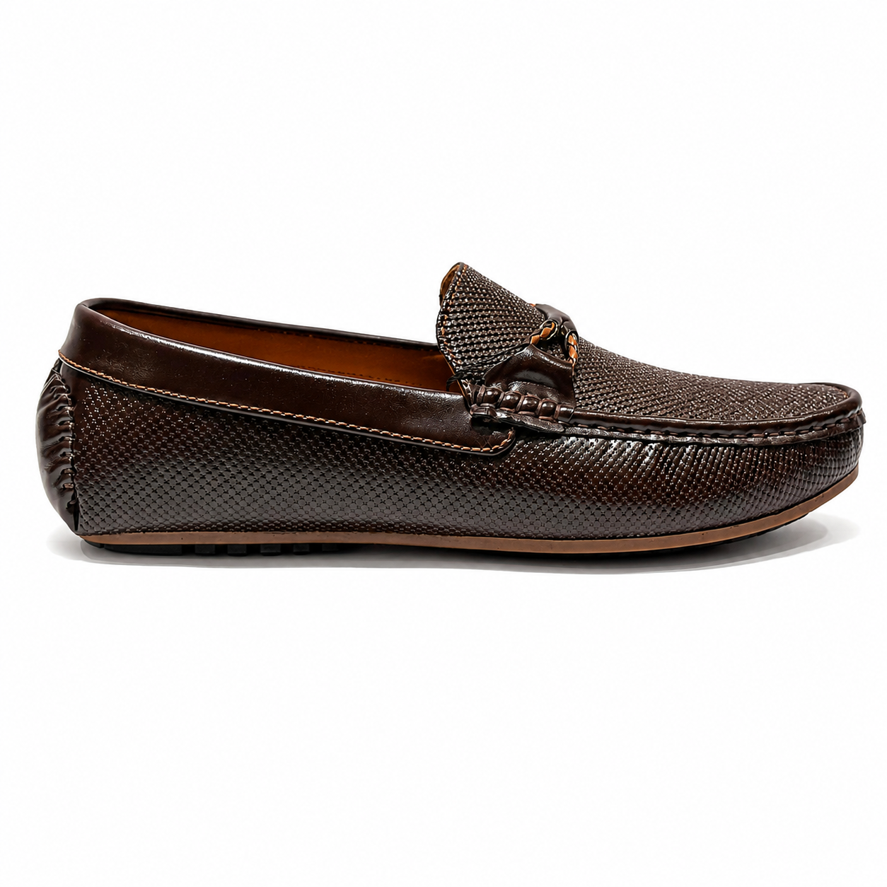 Premium Brown Textured Loafers