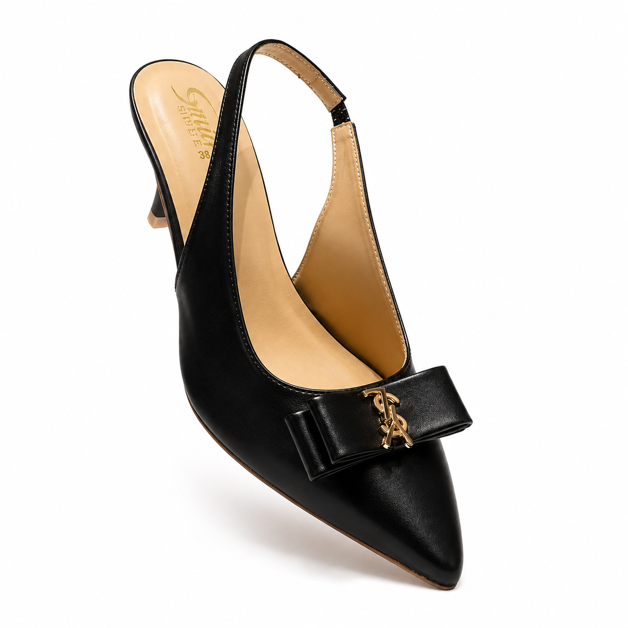 Elegant Bow Slingback Heels