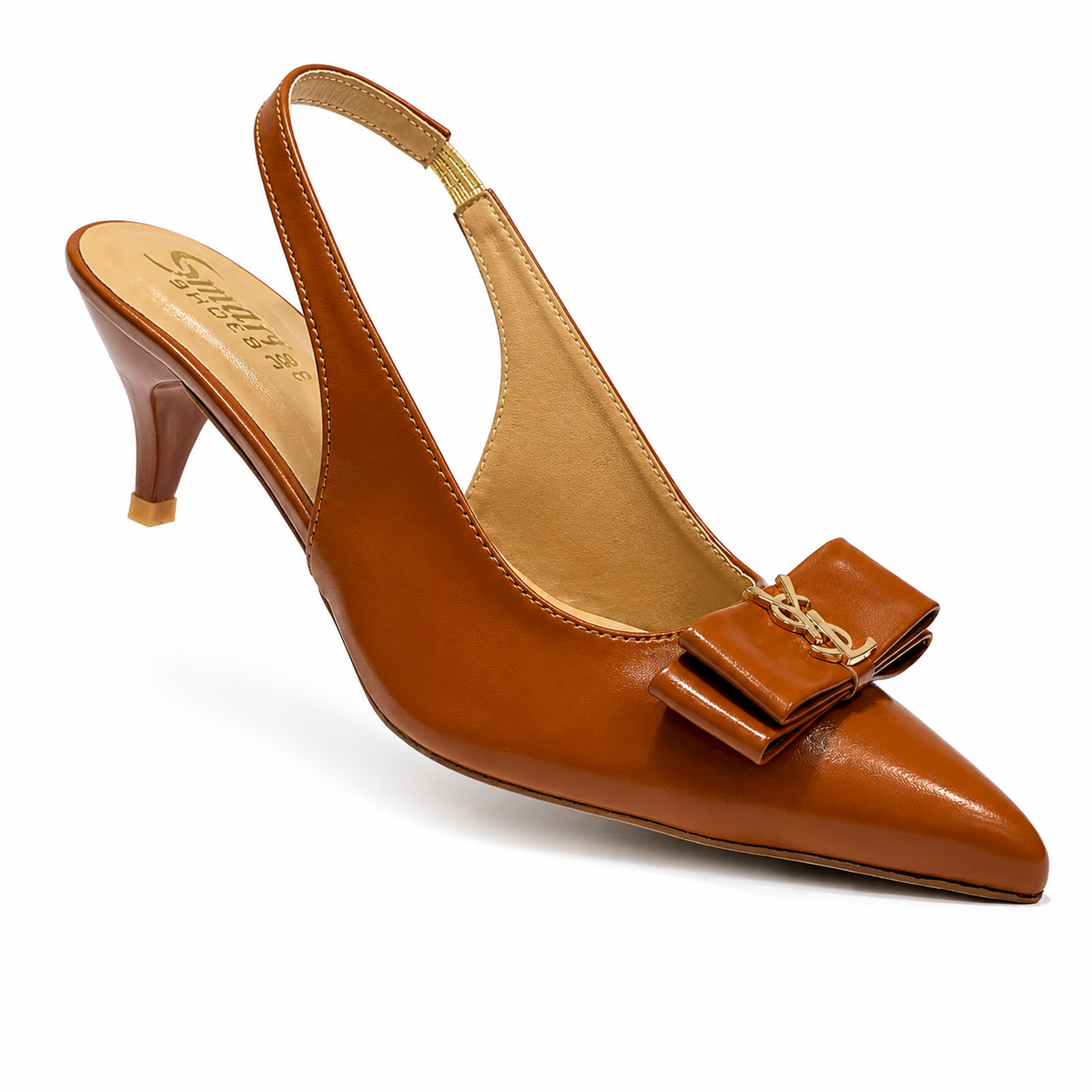 Elegant Bow Slingback Heels