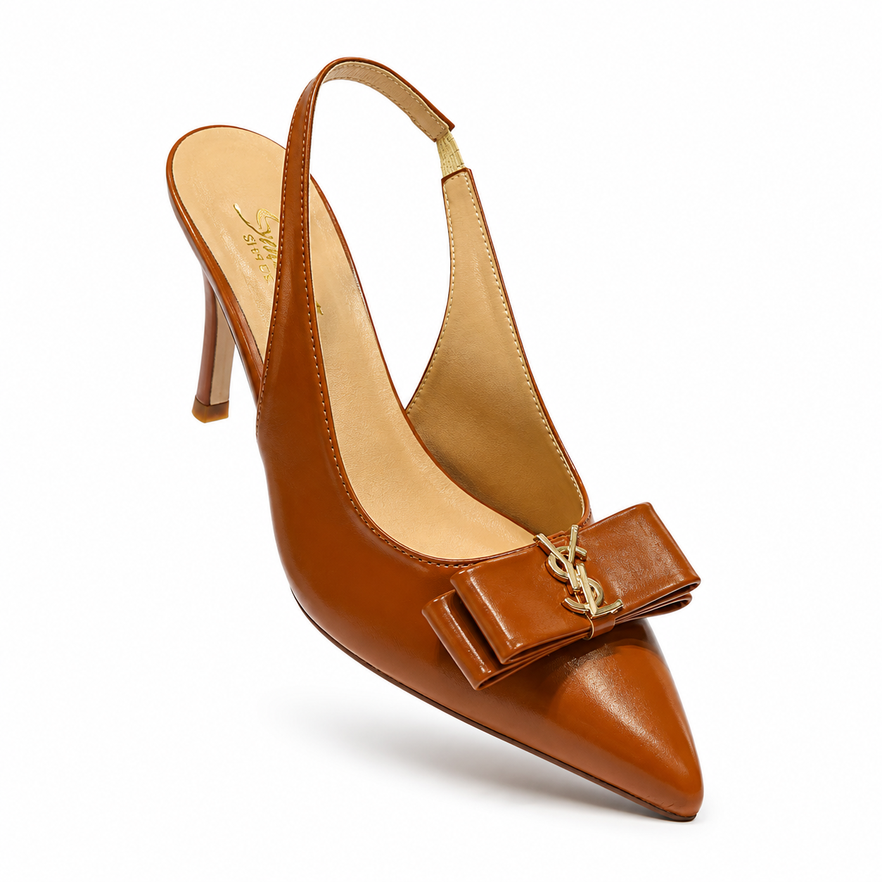 Elegant Bow Slingback Heels