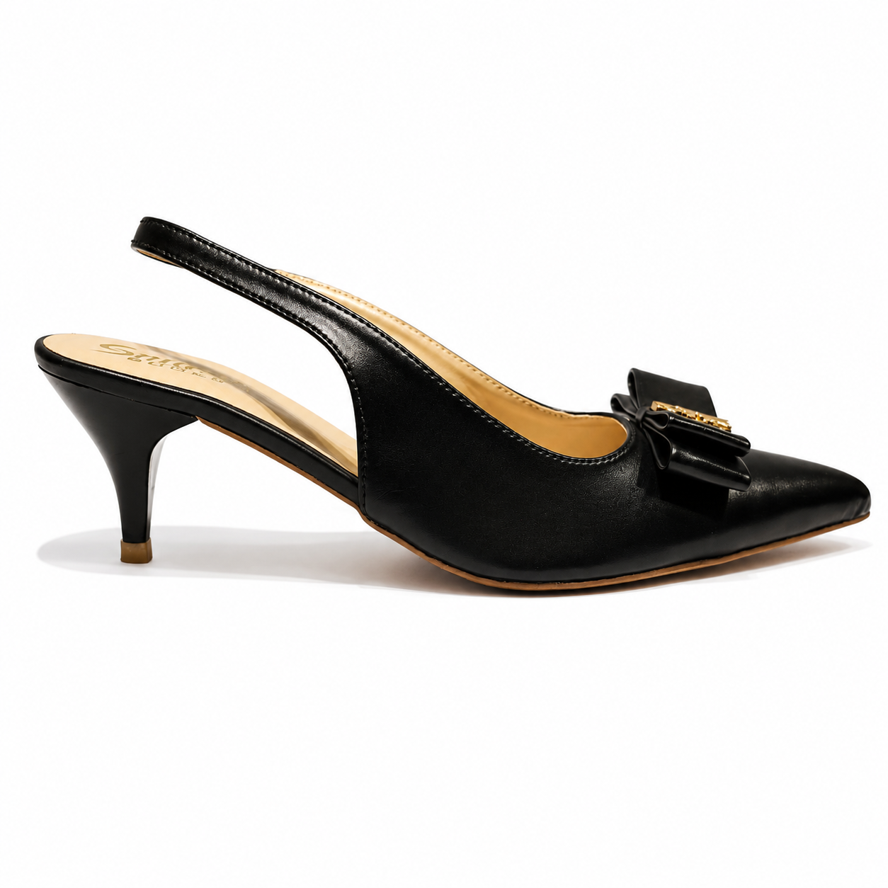 Elegant Bow Slingback Heels
